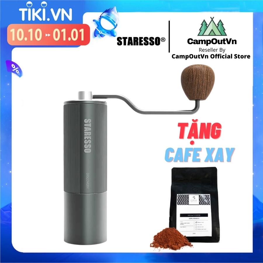 Cối Xay Cà Phê Cầm Tay Staresso Bản MớI Nhất Hàng Chính Hãng Cho Xay Cafe Nguyên Hạt Arabica, Robusta, Moka,Culi Du Lịch Dã NgoạI Cắm Trại Lưỡi Titanium 11 Mức Xay Bảo Hành 12 Tháng