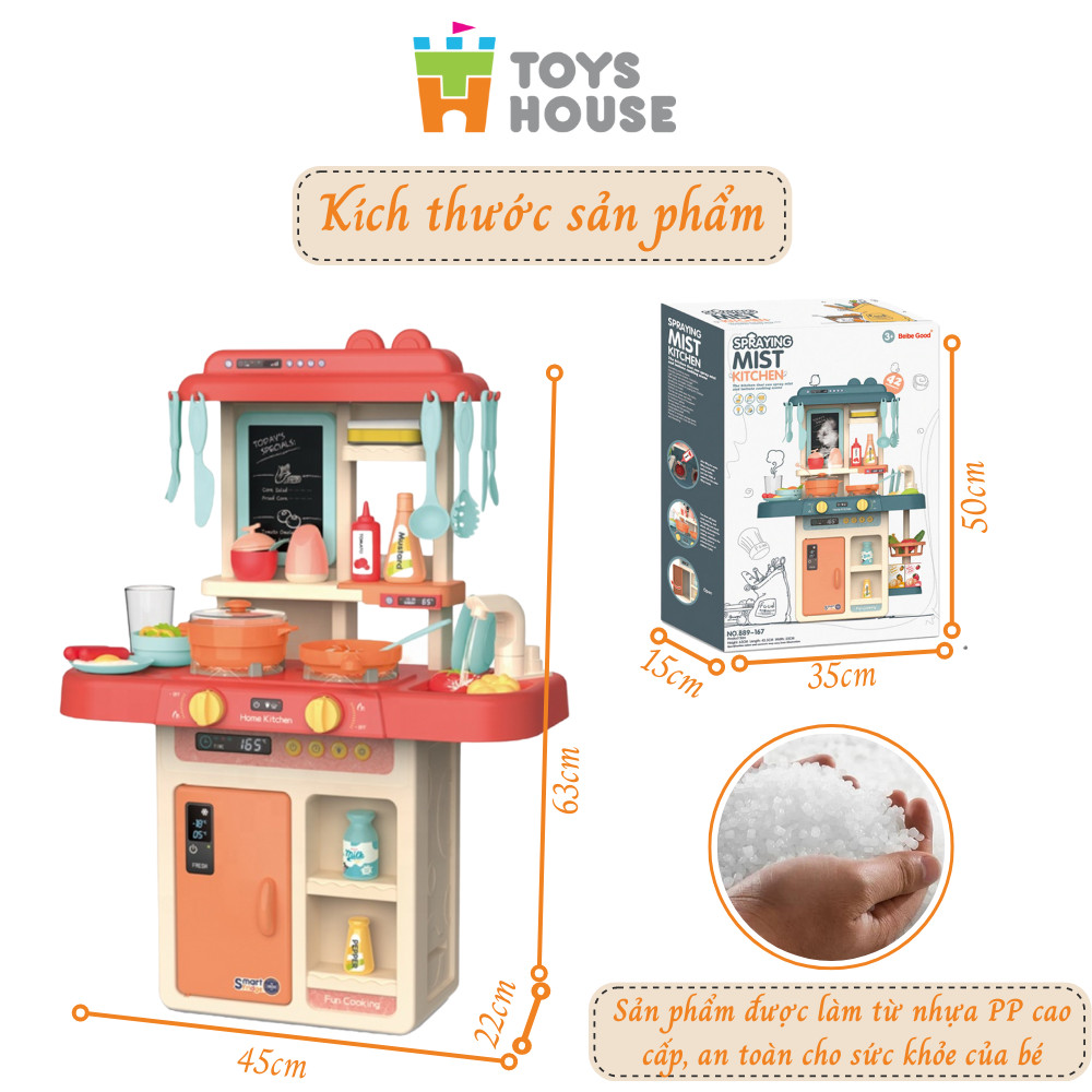 Đồ chơi nấu ăn cho bé/ bộ nhà bếp nấu nướng có vòi nước và bảng vẽ Toyshouse 889-169: đồ chơi hướng nghiệp cho bé
