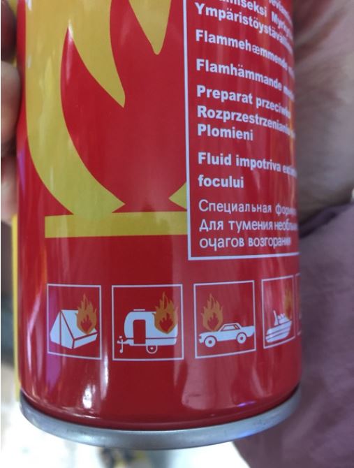 Bình Cứu Hỏa Ô Tô 500ml - Bình Chữa Cháy Mini