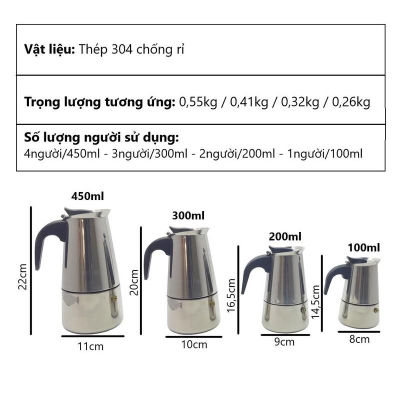 BỘ ẤM PHA CÀ PHÊ MAKER 450ml + TẶNG KÈM BẾP ĐIỆN MINI 500W - Home and Garden