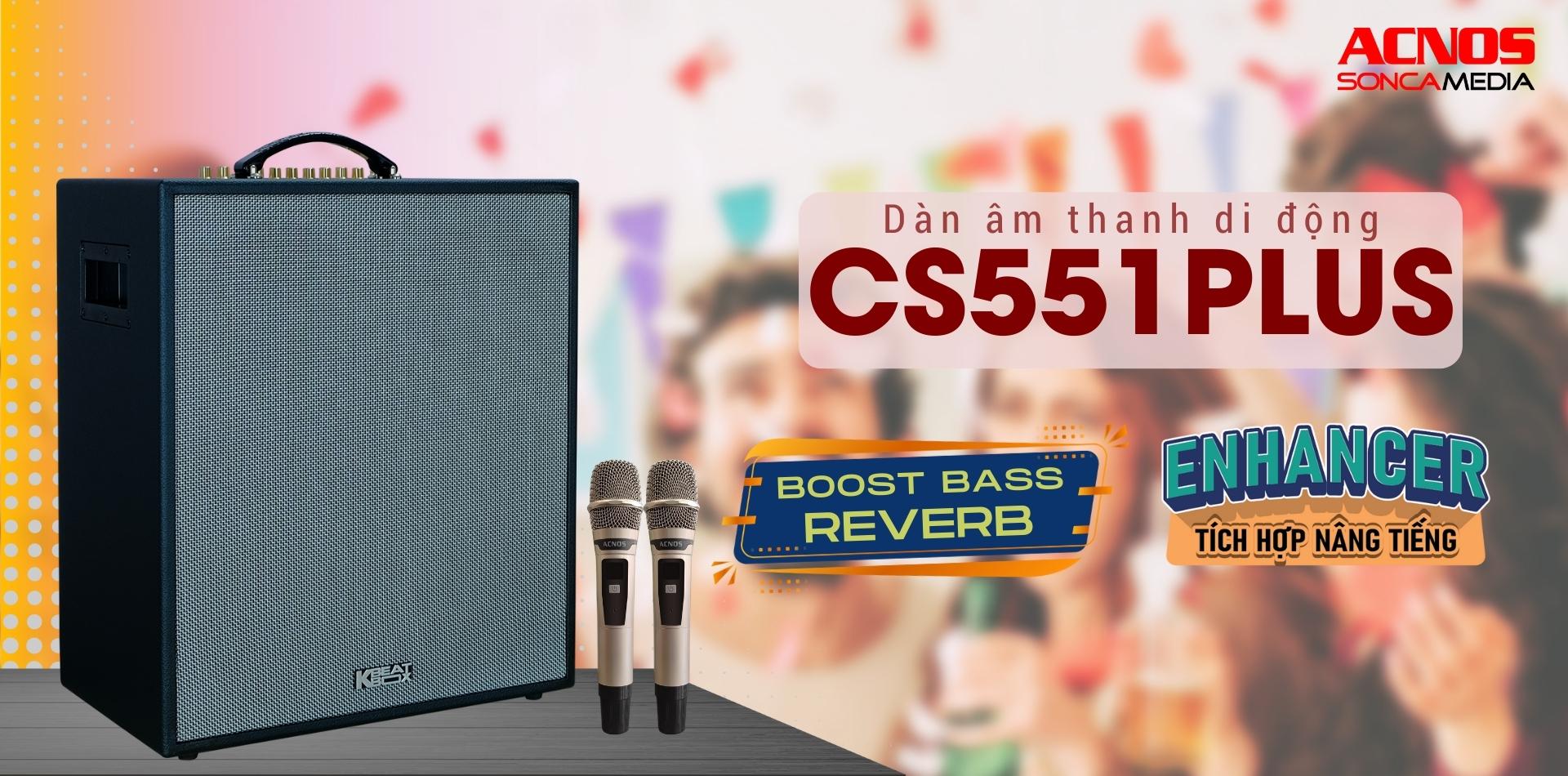 Dàn âm thanh di động xách tay ACNOS CS551Plus [HÀNG CHÍNH HÃNG]