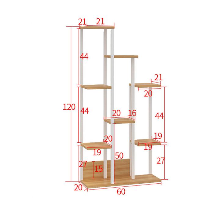 Kệ cây cảnh trong nhà đa tầng trang trí phòng khách - Kệ để chậu hoa ban công decor đẹp cao 1m2