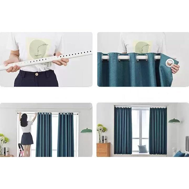 Size dài T9 - Cây treo rèm Thông Minh không cần khoan, Thanh treo rèm cửa sổ Đa Năng