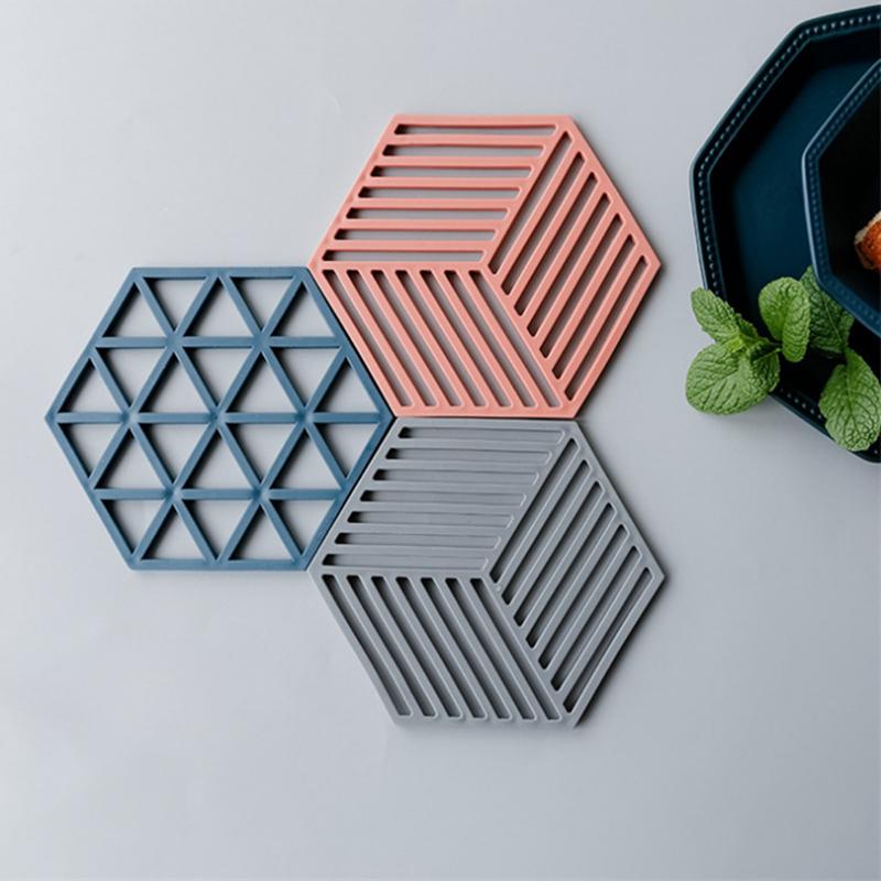 Miếng Lót Ly ANAEAT Bằng Silicon Cách Nhiệt Hình Lục Giác