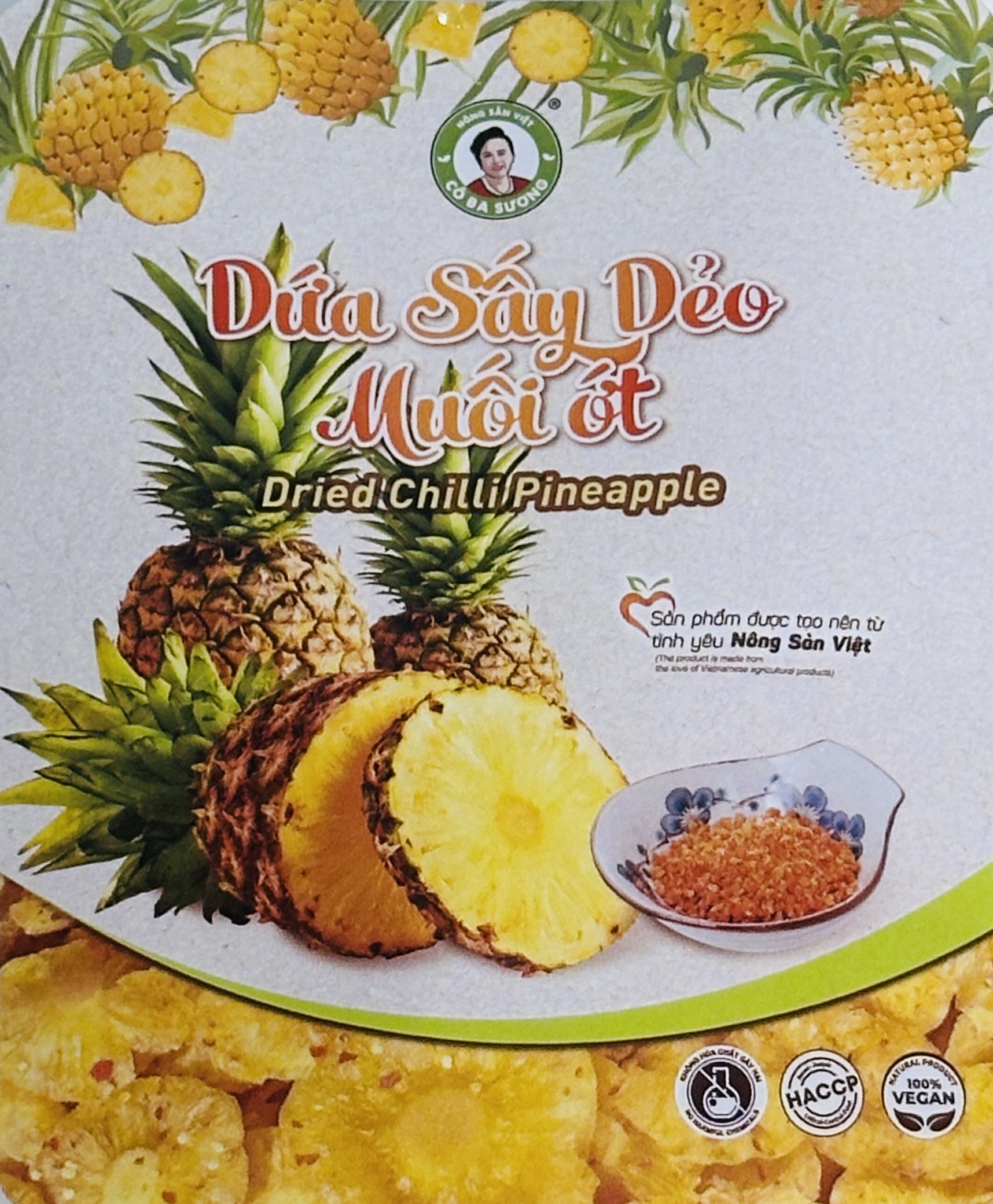Ăn vặt siêu ngon - Dứa sấy dẻo muối ớt - nguyên vị 100% tự nhiên - nông sản sạch