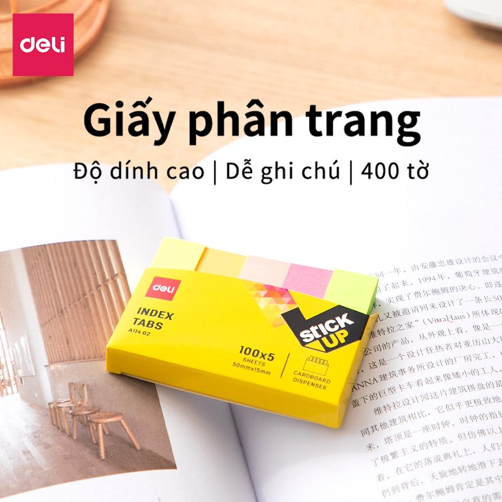 Giấy Phân Trang 5 Màu 100 Tờ/Tệp Deli - Phù Hợp Học Sinh Văn Phòng - EA11402