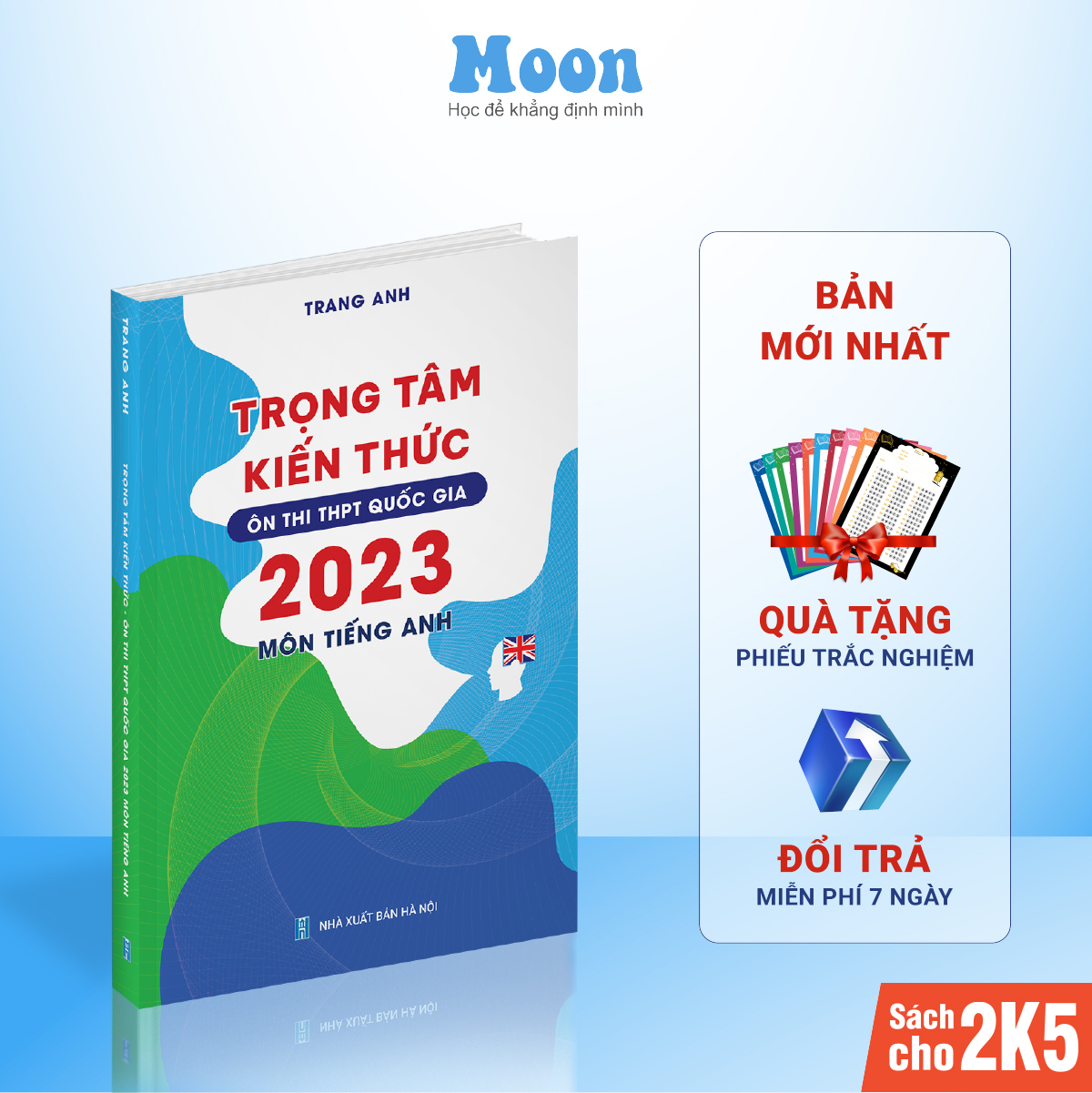 Sách trọng tâm kiến thức tiếng anh cô Trang Anh, luyện thi thpt quốc gia 2023 moonbook