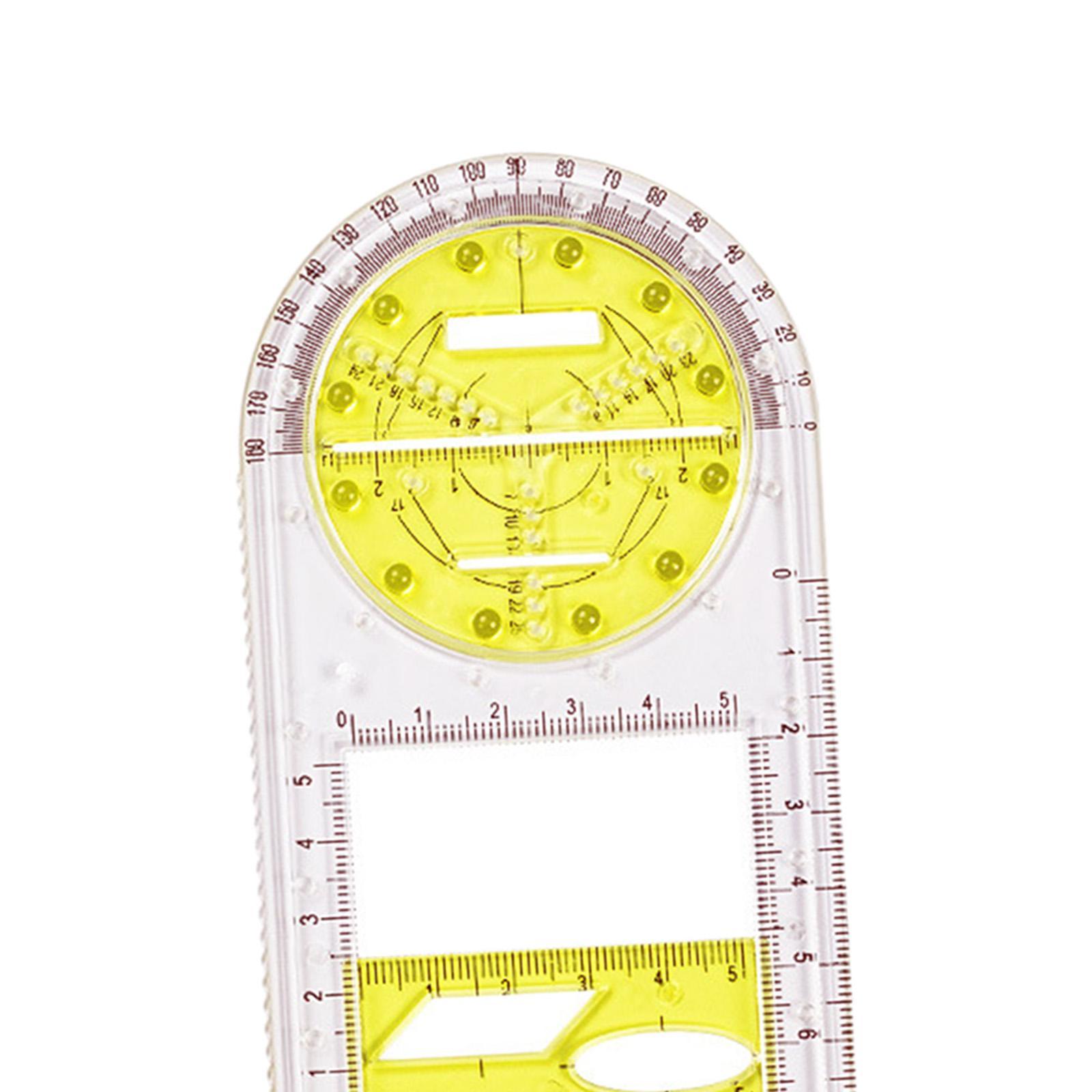 2Pcs Drawing Ruler Learning Stationery Math Ruler Office