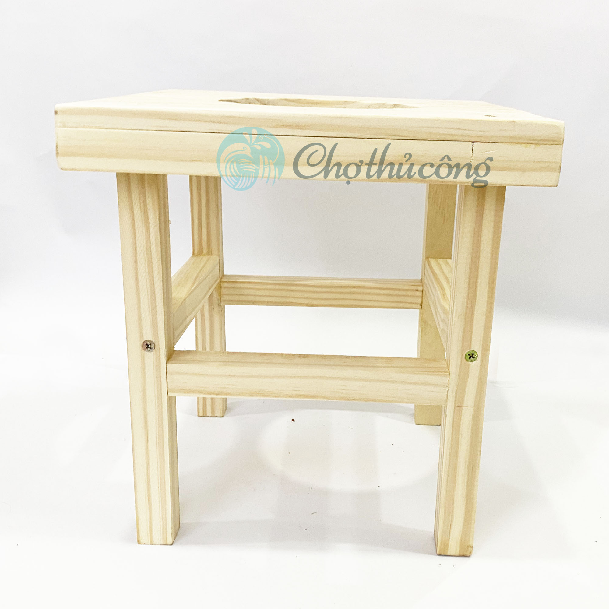 Ghế xông phụ khoa - Ghế xông hơi sau sinh từ gỗ thông tự nhiên cao cấp, tặng quây cách nhiệt nỉ VNXK