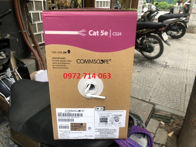 Cáp mạng Cat5e UTP Commscope chính hãng P/N: 6-219590-2 hàng chính hãng