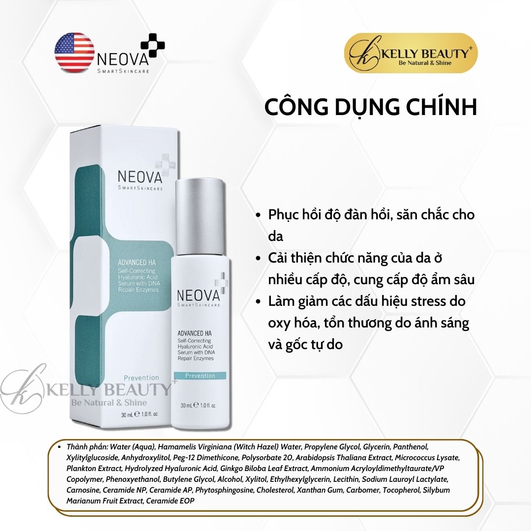 Tinh Chất Cấp Ẩm Phục Hồi Tế Bào Da NEOVA Advanced HA | Kelly Beauty