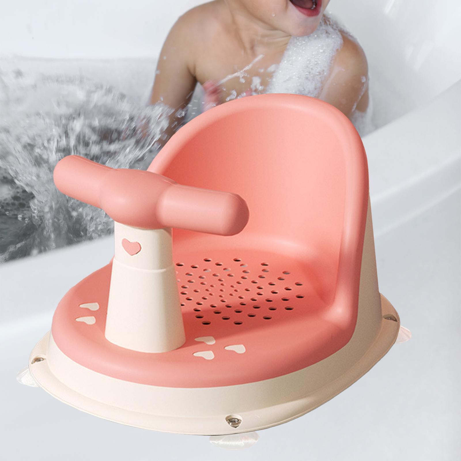 Portable bathtub Seat Infant Bath Chair non Slip Pink