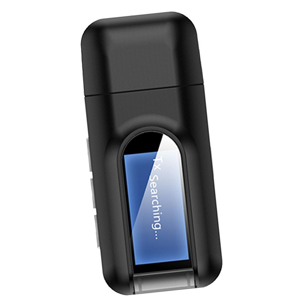 2x USB 5.0 Audio Transmitter LCD Display Dongle for PC TV Car