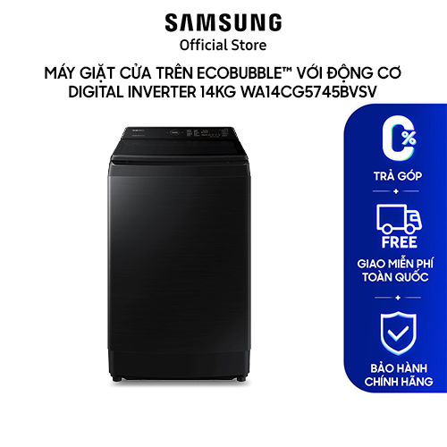 Máy giặt cửa trên Ecobubble với Động cơ Digital Inverter 14kg WA14CG5745BVSV - Hàng chính hãng