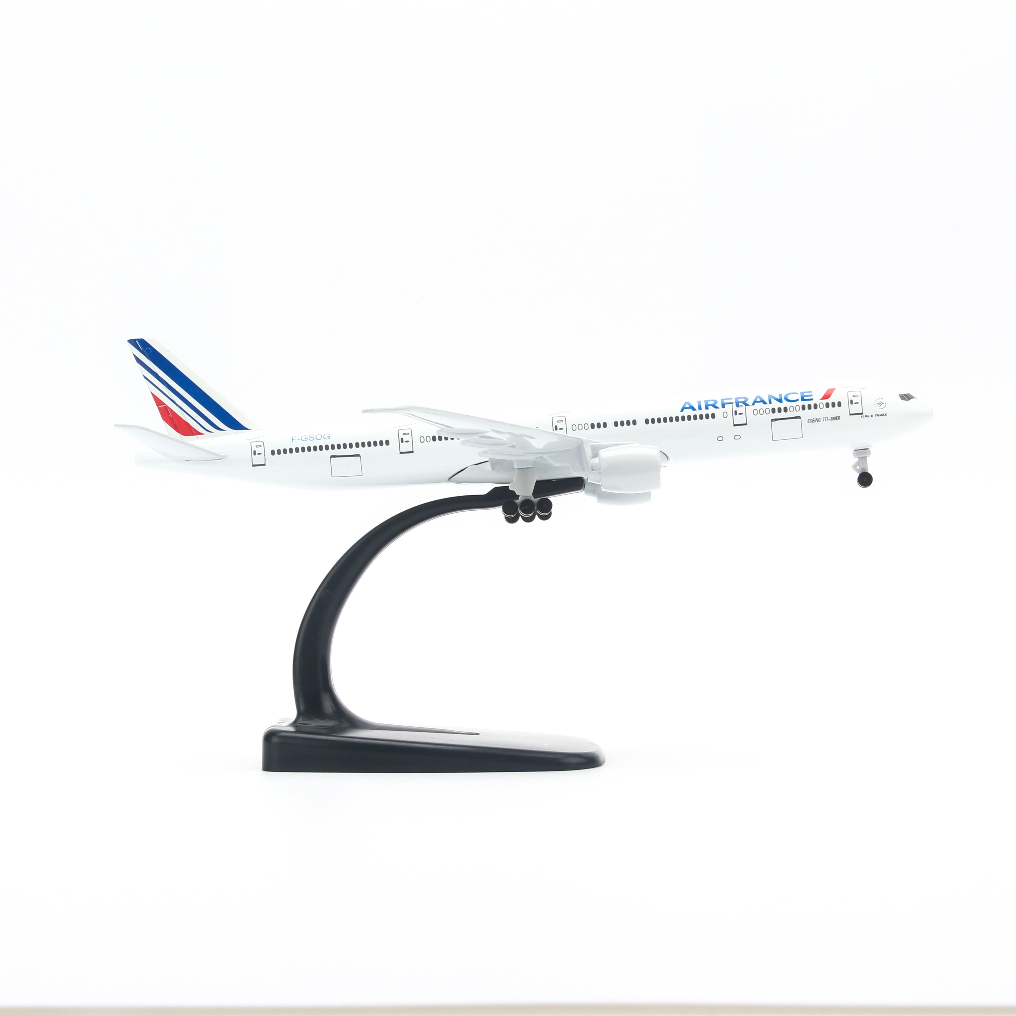 Mô hình máy bay Air France (20cm)- Trắng,xanh,đỏ,có bánh