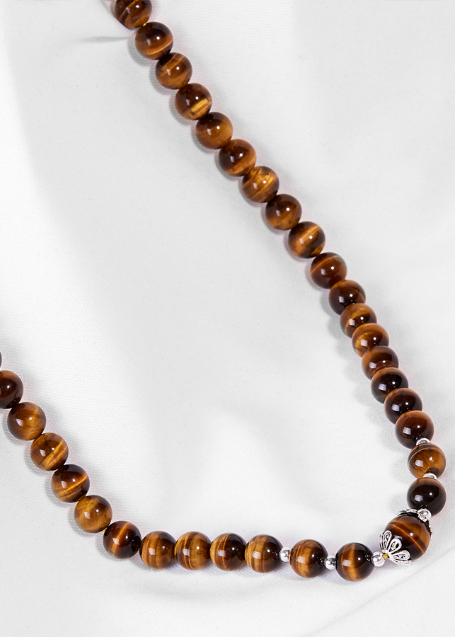 Vòng Cổ Đá Mắt Hổ Vàng Nâu Ngọc Quý Gemstones