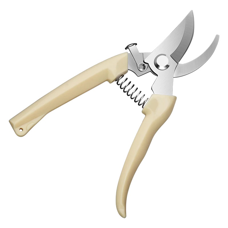 Kéo cắt cành lưỡi thép không rỉ siêu sắc bén tay cầm lò xo cộng lực chắc chắn có chốt an toàn - miếng lót chuột