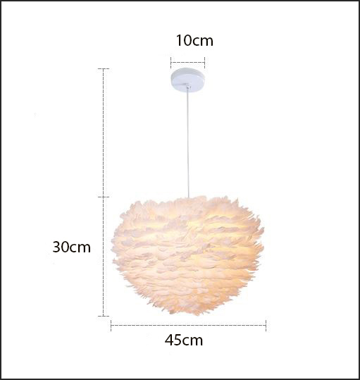 Đèn chùm ASTER lông vũ hiện đại kiểu dáng độc đáo, sang trọng với 3 cế độ ánh sáng - kèm bóng LED chuyên dụng.