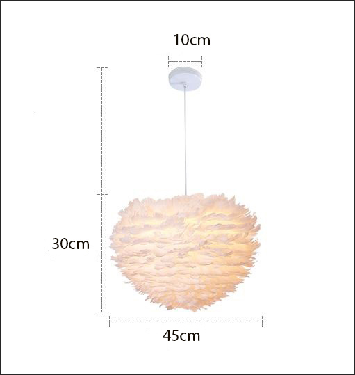 Đèn chùm CROWIT lông vũ cao cấp kiểu dáng độc đáo, sang trọng với 3 cế độ ánh sáng - kèm bóng LED chuyên dụng