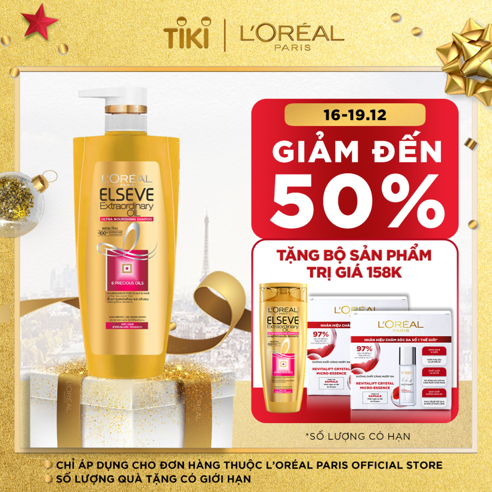 Dầu Gội L'Oreal Paris Chiết Xuất Tinh Dầu Hoa 650ml