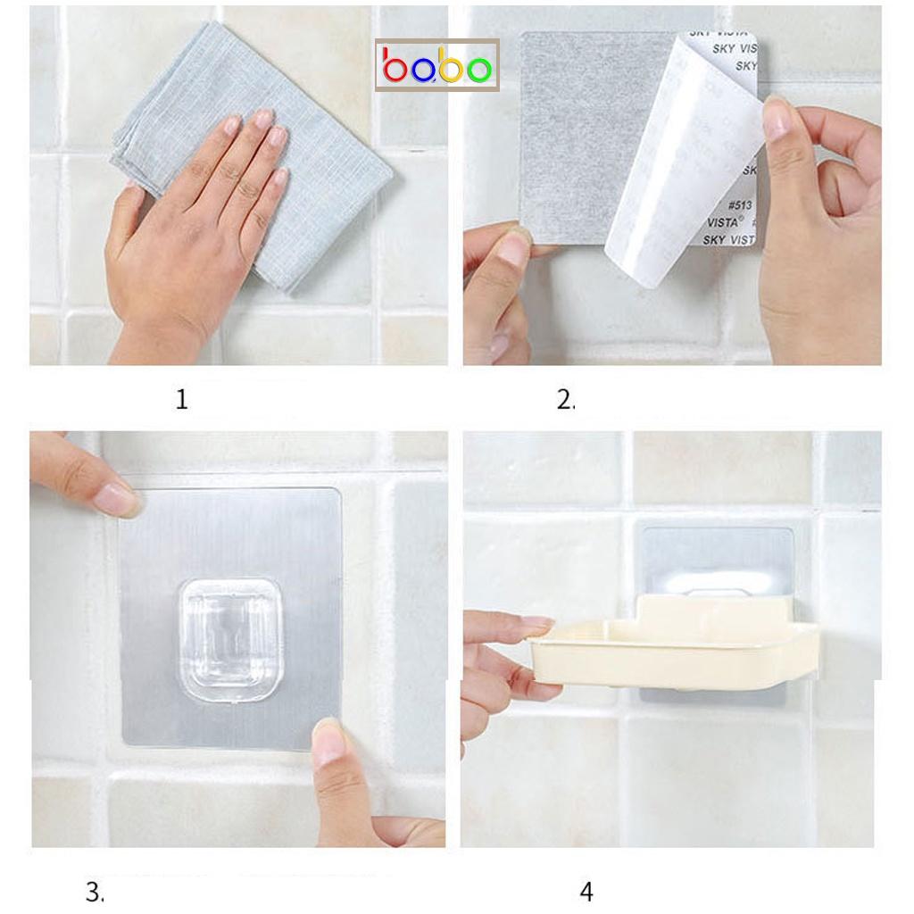 Hộp đựng bánh xà phòng treo tường thoát nước hộp đựng bánh xà bông dán tường hình mặt cười babo