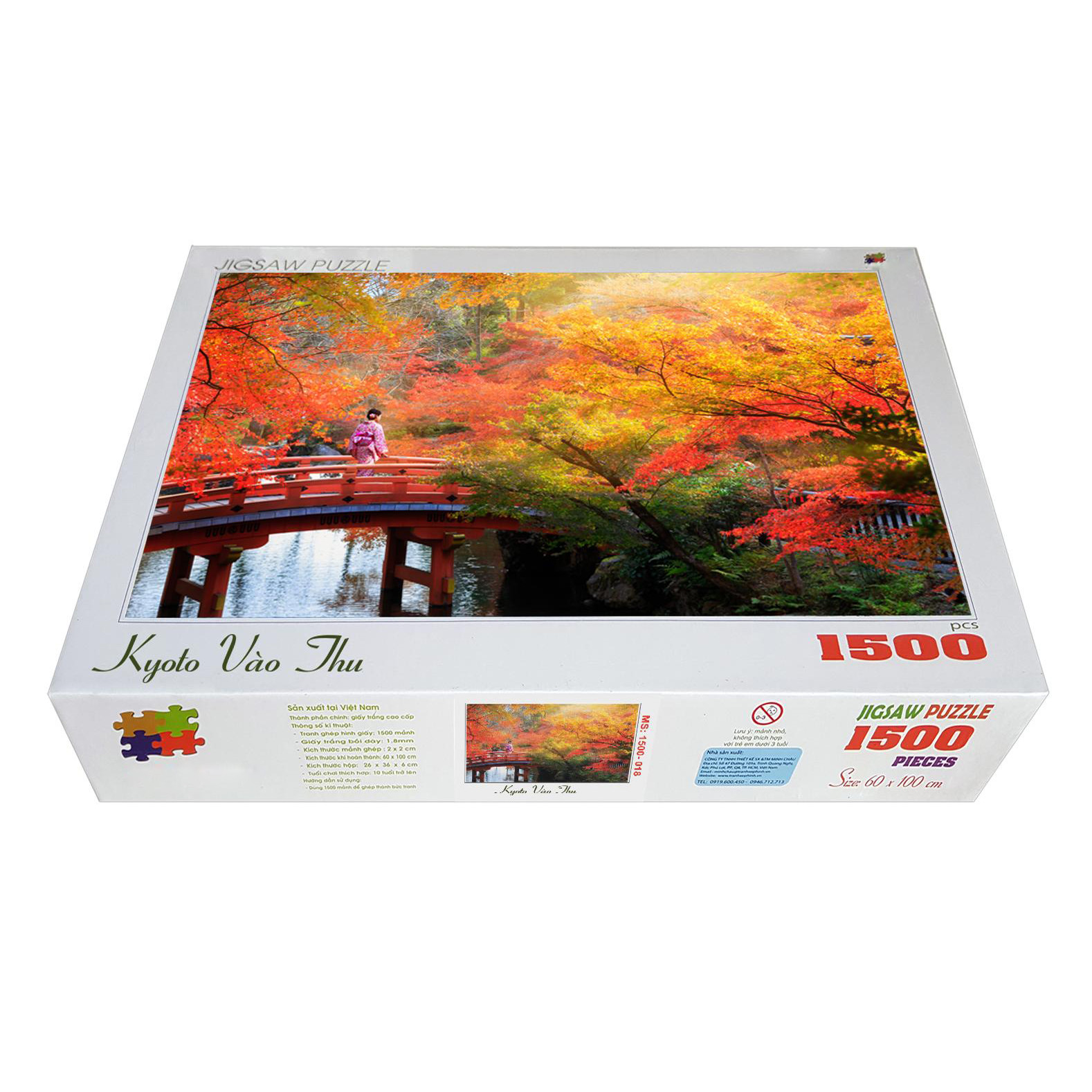 Bộ tranh xếp hình jigsaw puzzle cao cấp 1500 mảnh – Kyoto Vào Thu (60x100cm)
