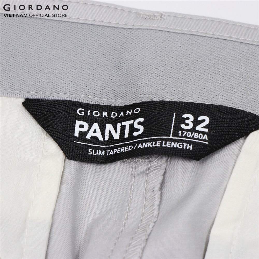 Quần Dài Kaki Nam Slim Tapered Giordano 01122002