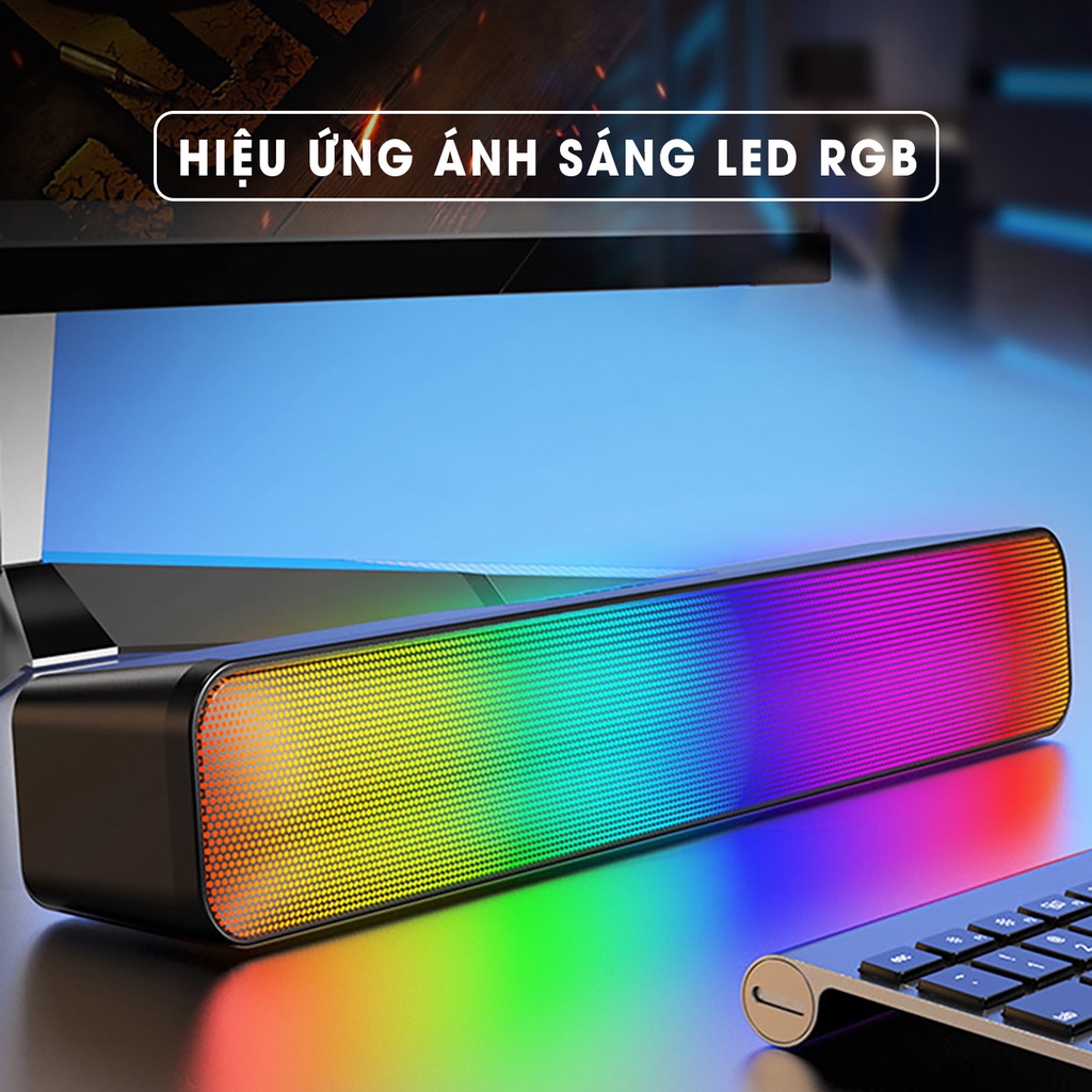 Loa Bluetooth RGB E3562 - Âm Thanh Vòng 8D , LED RGB ( Bảo Hành 1 Năm)