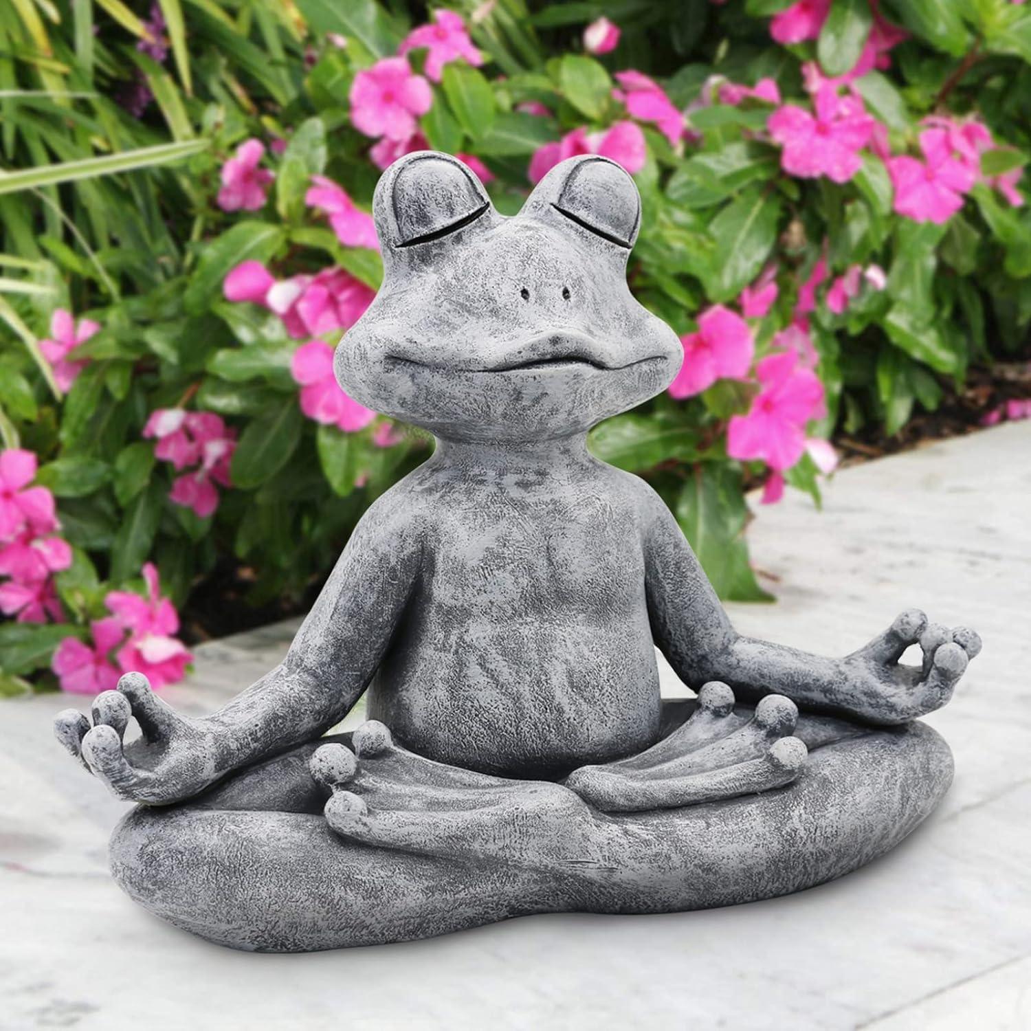 Thiền ban đầu Zen Yoga Frog Tượng Vườn Tượng Garden - quà tặng, Tác phẩm điêu khắc trong nhà/ngoài trời