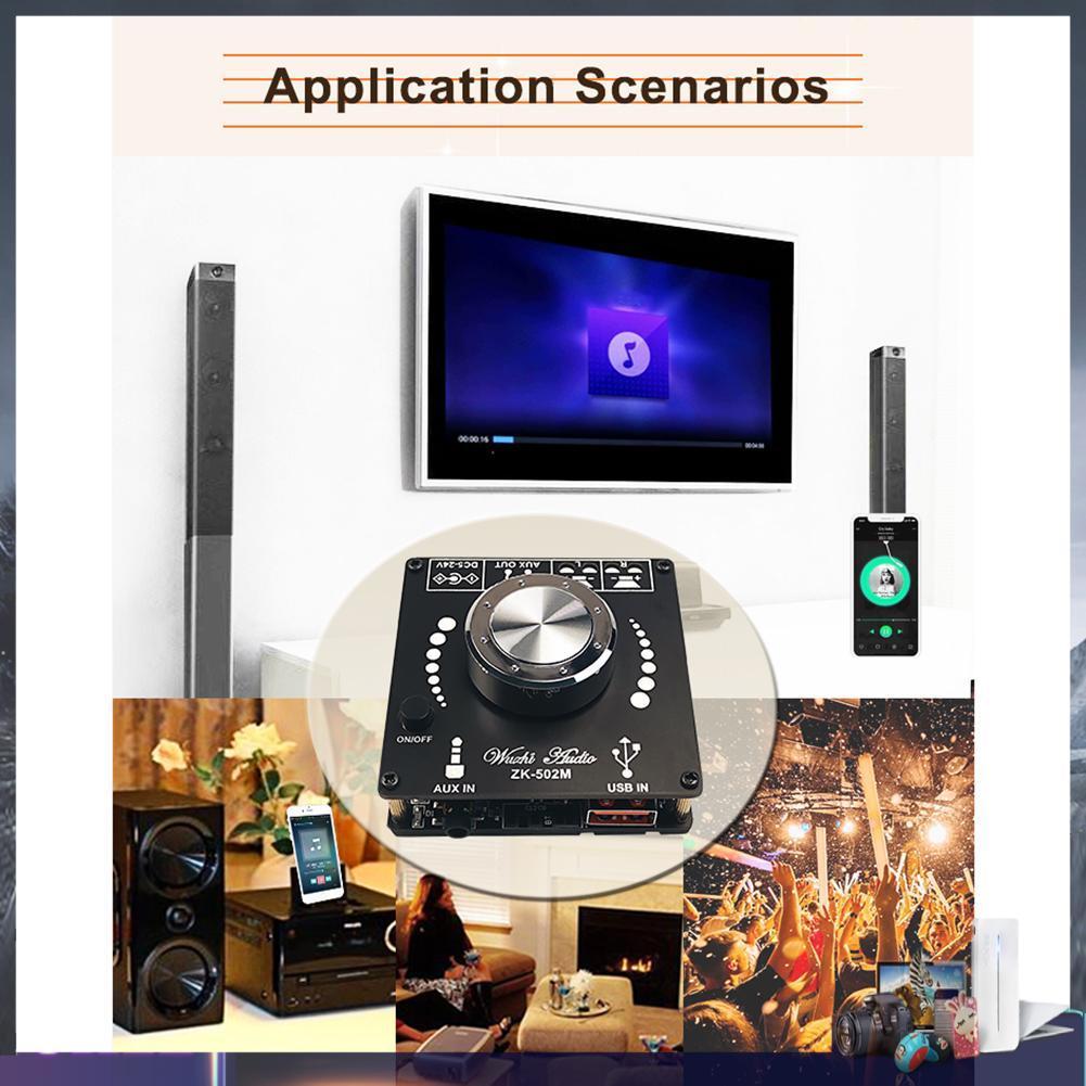 Bảng mạch khuếch đại âm thanh ZK-502M Mini Bluetooth 5.0 50WX2