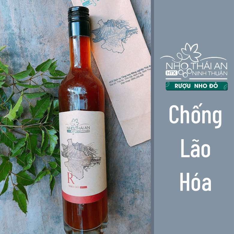Nước Nho Lên Men Thái An Chai 500ml, Không Chất Bảo Quản, Tự Nhiên, Vị Ngọt Dịu Thơm Vị Nho Đặc Trưng