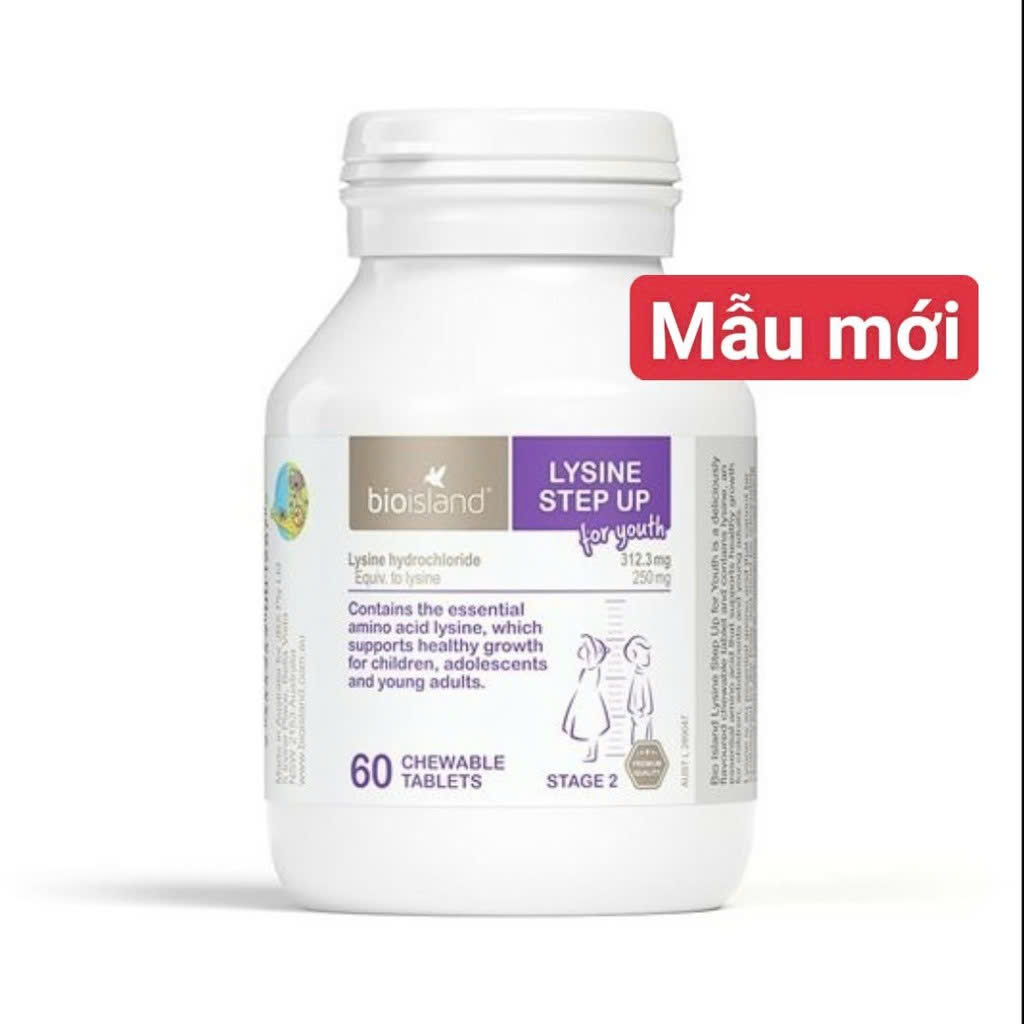 Viên uống hỗ trợ tăng chiều cao cho bé bioisland Lysine 60 Viên