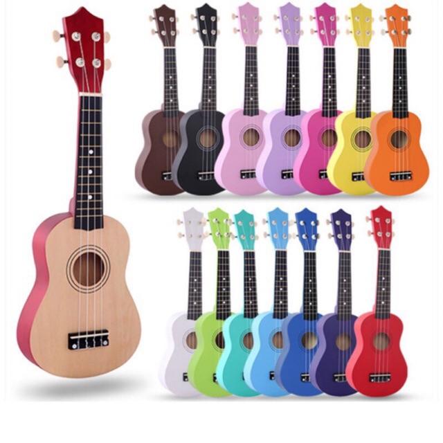 ĐÀN UKULELE SOPRANO 21INCH GỖ ( ĐỦ MÀU )