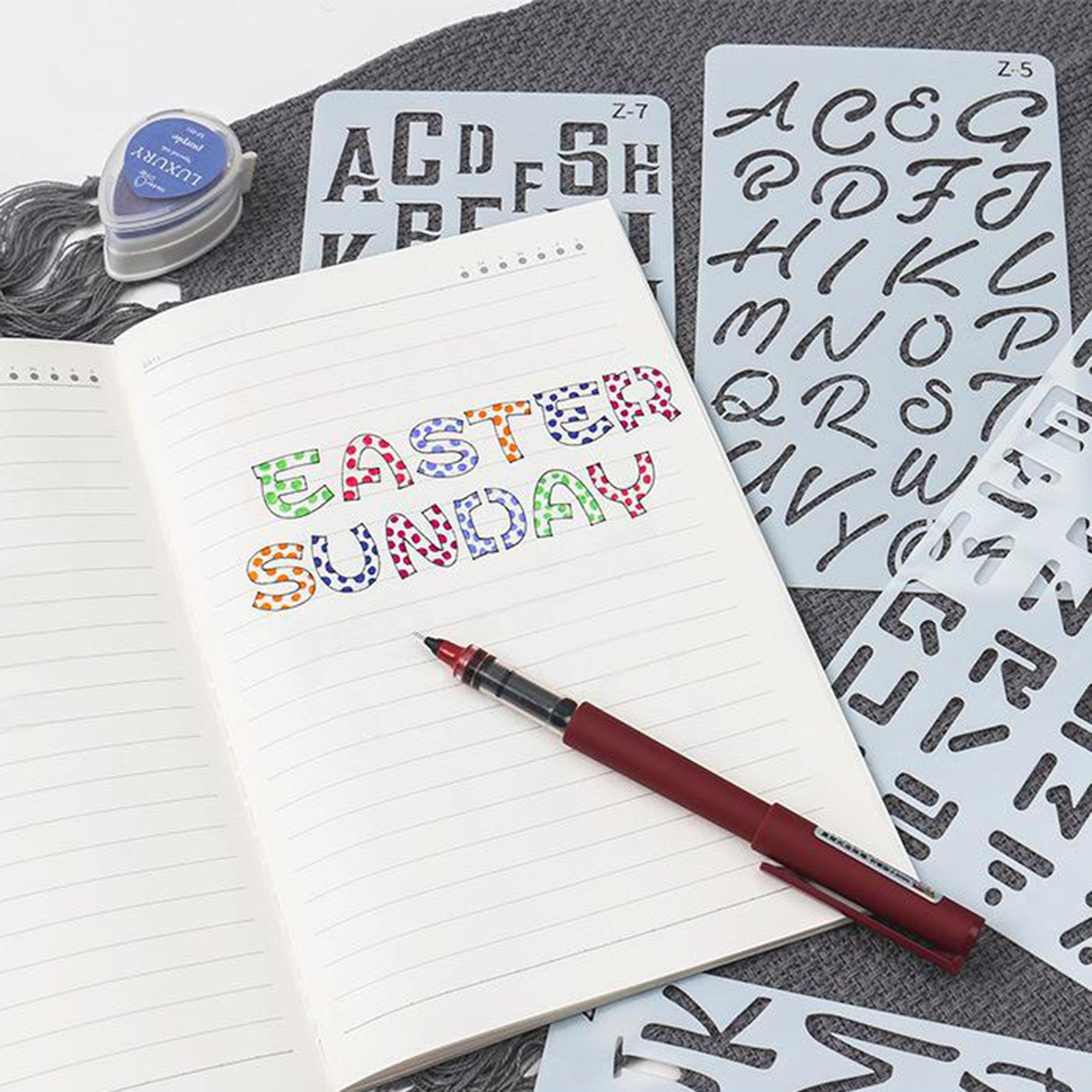 20Pcs Letters Numbers Stencils Alphabet Crafts for DIY Scrapbooking Card Making