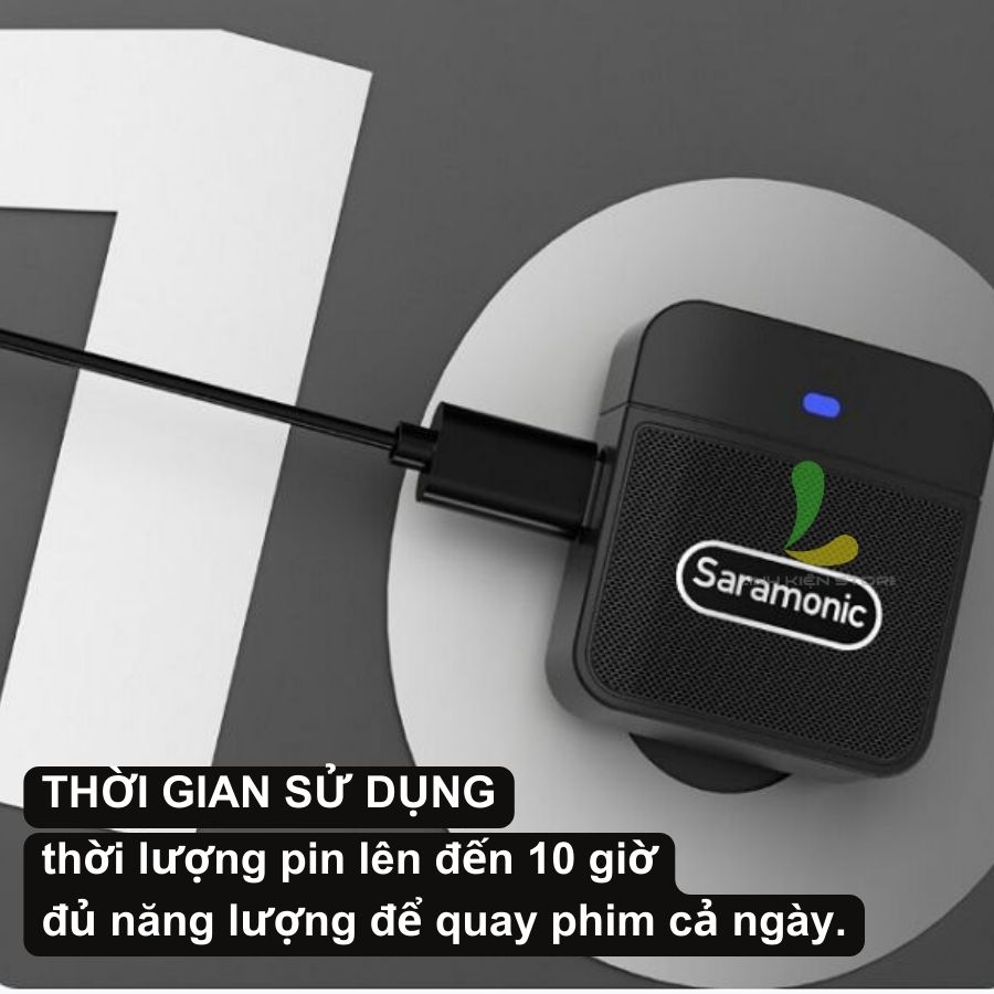 Micro thu âm Saramonic Blink 100 B3 - Micro ghi âm hỗ trợ thiết bị IOS, truyền dẫn không dây 2.4GHz khử tiếng ồn - Hàng nhập khẩu