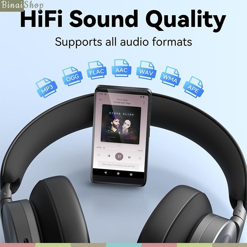 Ruizu D65 - Máy Nghe Nhạc HiFi Lossless Android 14, Ram 4GB+64GB, Hỗ Trợ Wifi - Bluetooth 5.0, Xem Video 1080P - Hàng chính hãng