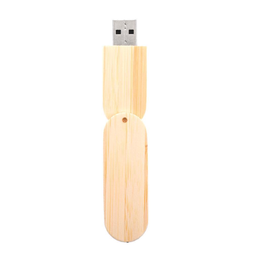 Wood Rotatable Mini USB 2.0 Flash Drive Thumb Drives Memory Stick