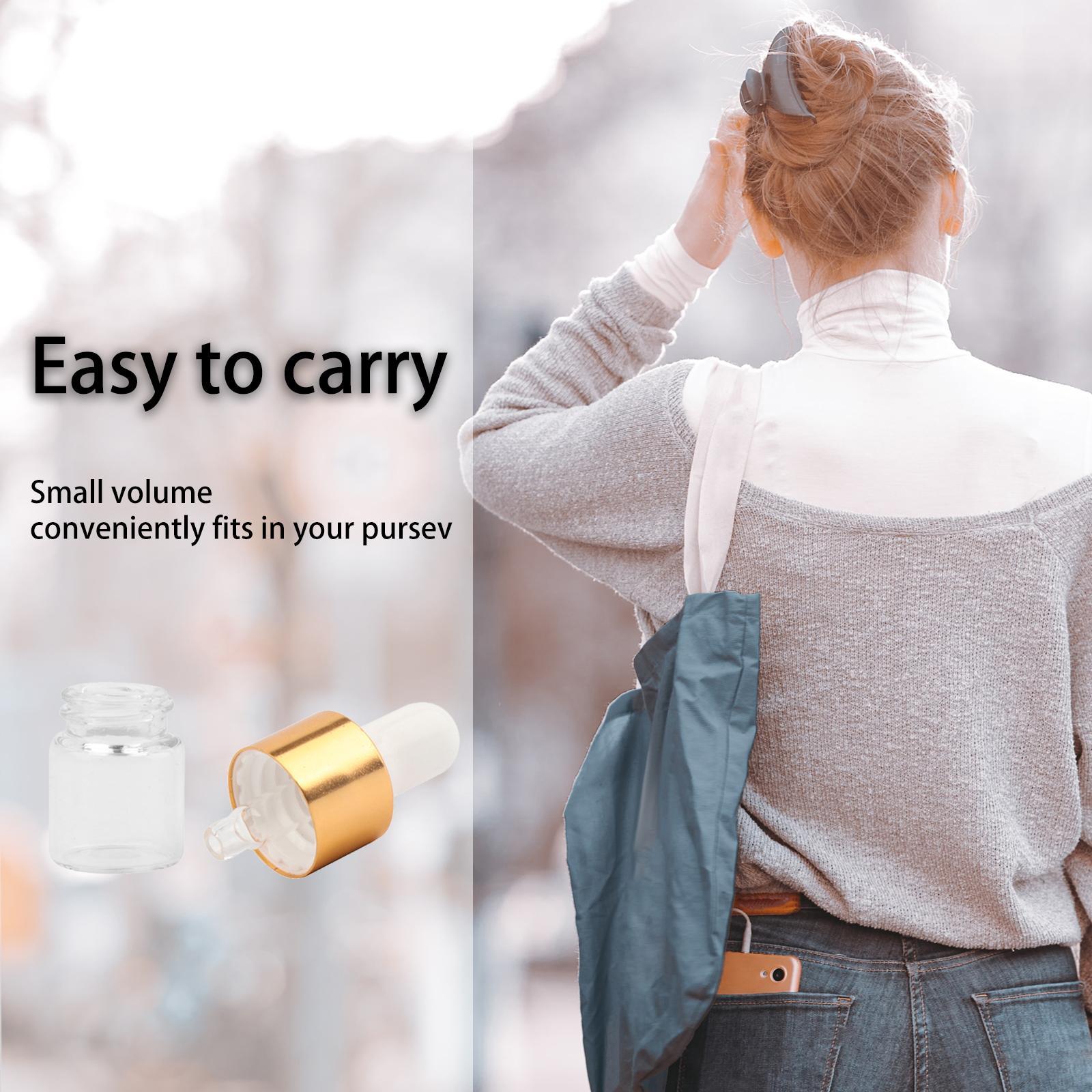 15 Pieces Glass Dropping Bottles Empty with Lid Small for Essential Oils 1ml