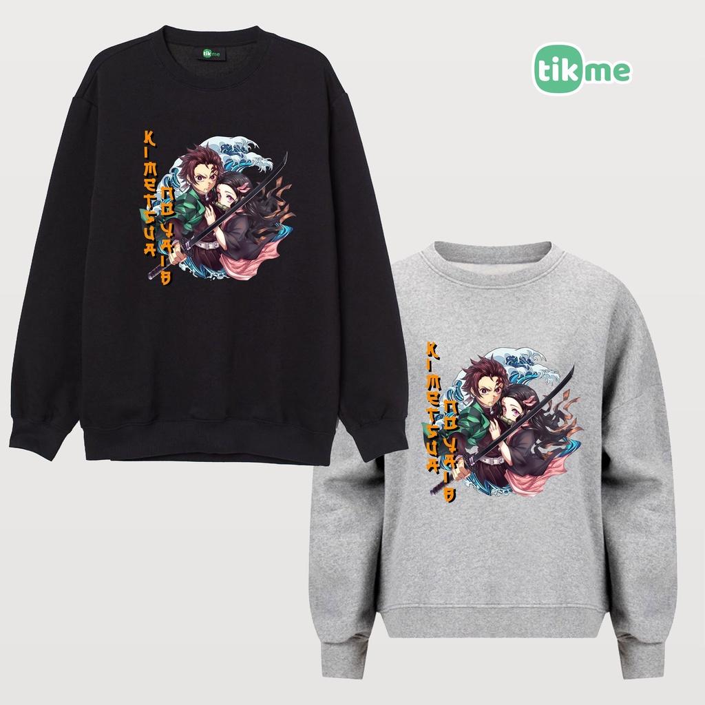 Áo nỉ sweater tikme unisex Tanjiro và phong cách Nhật tanjiro có ảnh thật shop tự chụp size XS-2XL