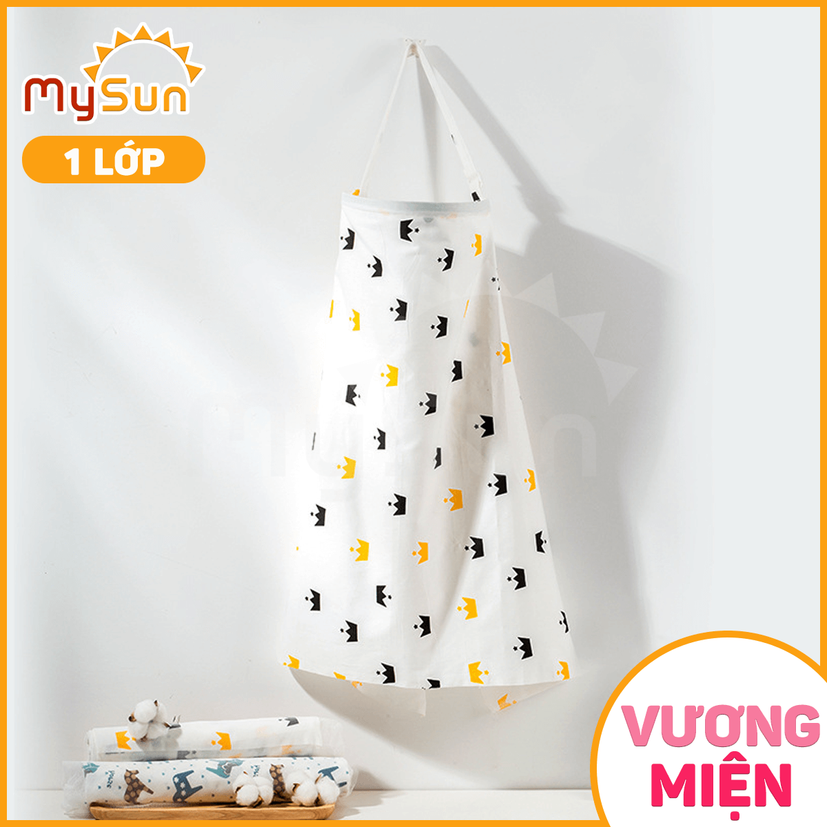Khăn choàng che cho bé con bú ti khi ra ngoài đường che nắng MySun