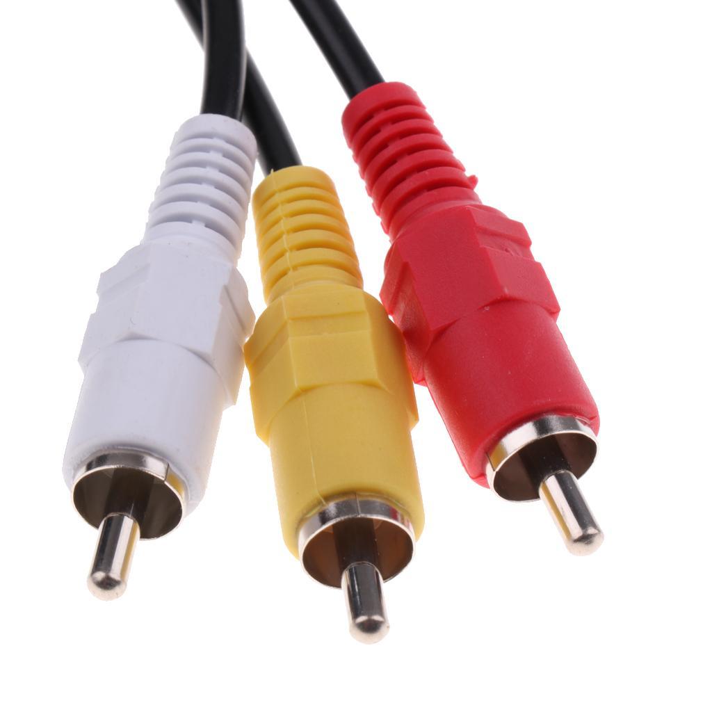 1.5 mm to Triple RCA Audio/Video Male Stereo Splitter Cable Adapter Cable