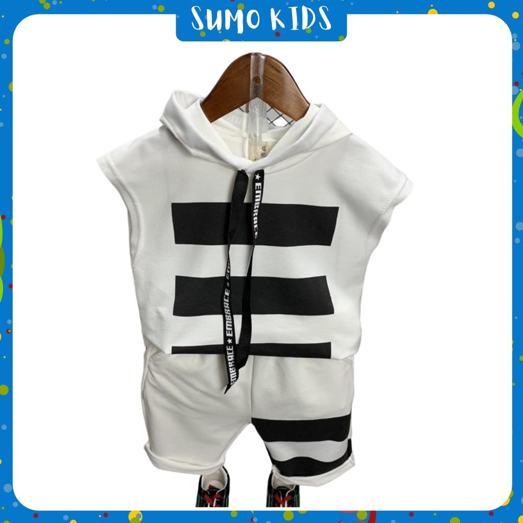 Đồ Bộ Bé Trai Sát Nách Có Mũ Cho Bé Từ 6-26kg - SUMO KIDS