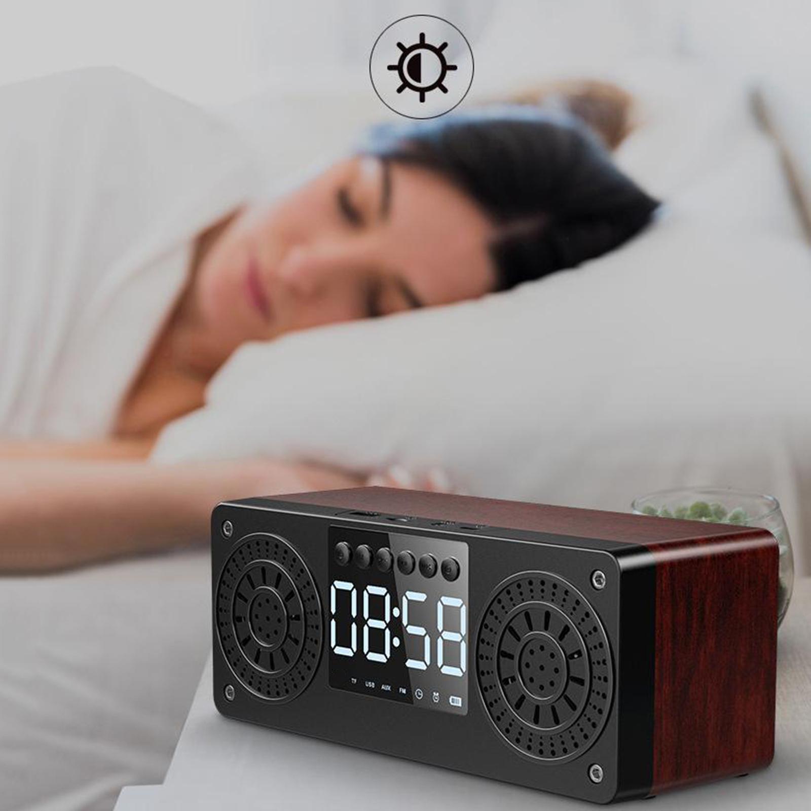 Bluetooth Portable Wooden Soundbar Audio Player for Home Office Computer black