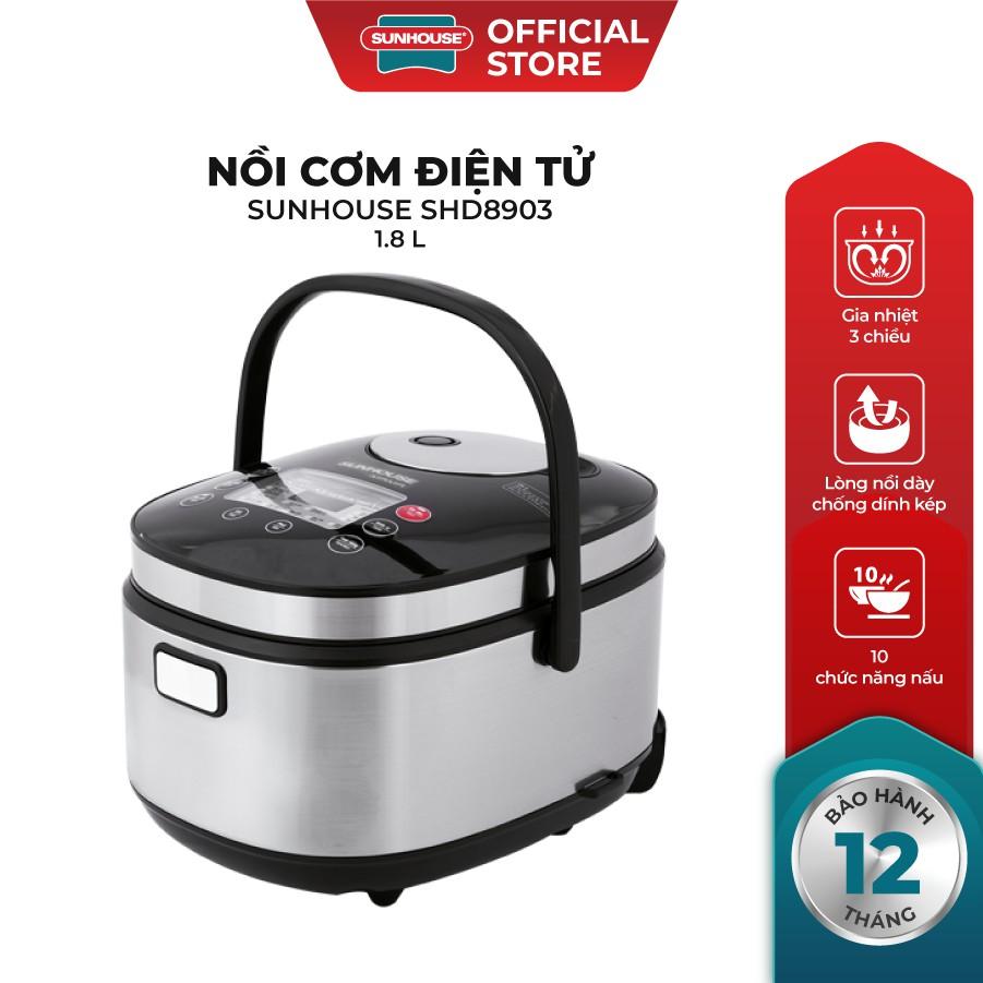Nồi cơm điện tử SUNHOUSE MAMA 1.8L màu đen SHD8903