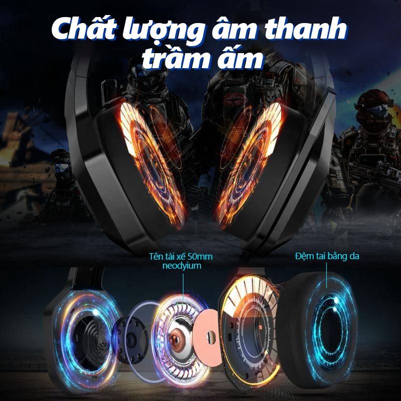 ONIKUMA K10 Tai Nghe Trùm Đầu Chơi Game Ps4 Rgb Led Cho Pc Laptop Ps4,Online [Hàng chính hãng]