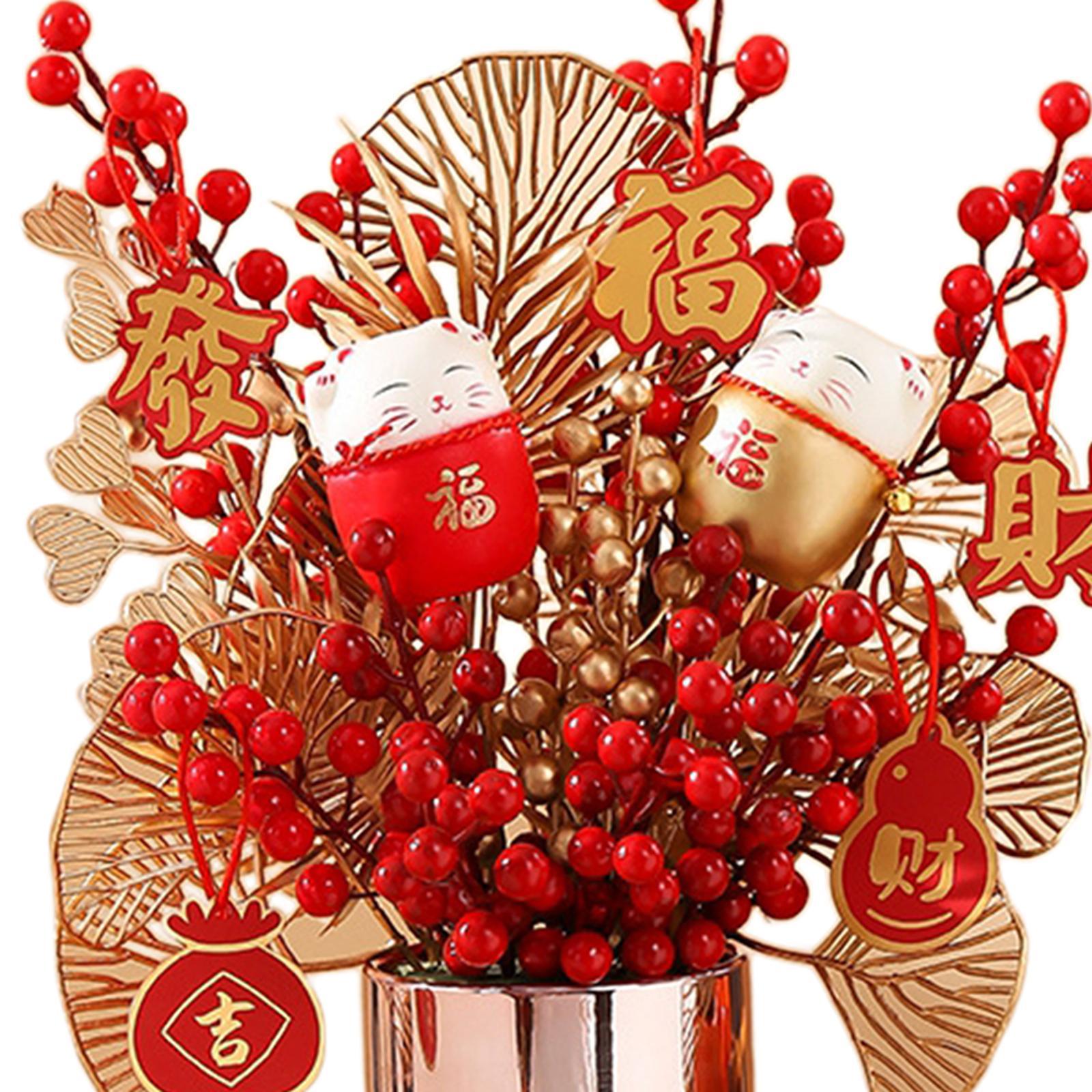 3 Pieces Traditional Chinese New Year Ornaments Artificial