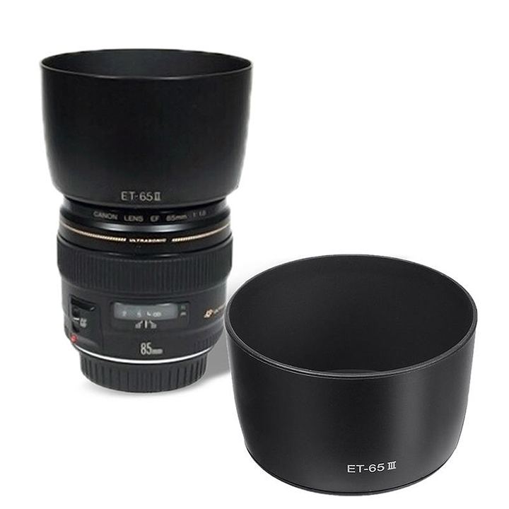 Loa che nắng hood ET-65III ống kính Canon EF 85mm f1.8 USM