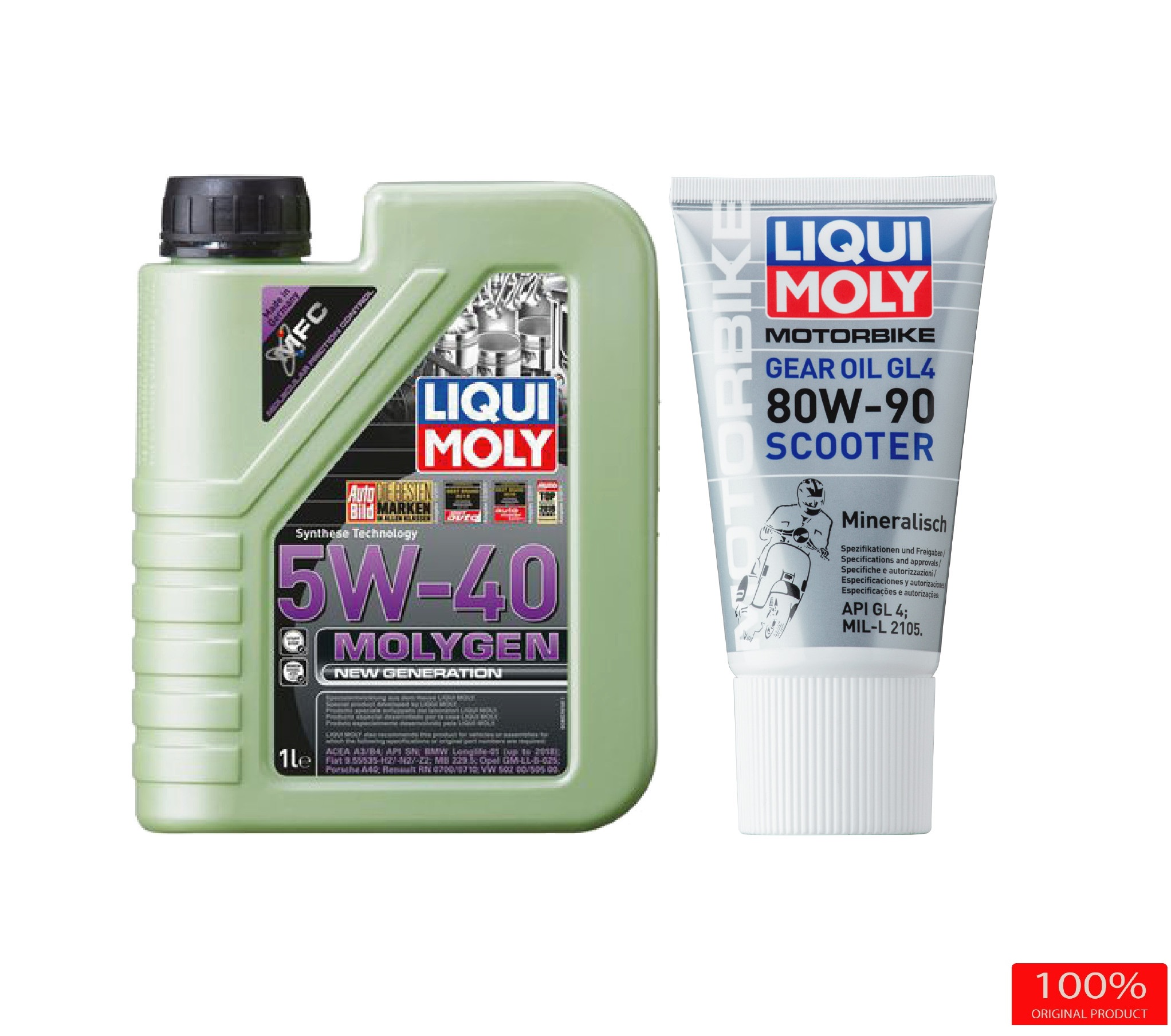 Combo nhớt Liqui Moligen 5W40 1L+ Hộp số liqui 150ML