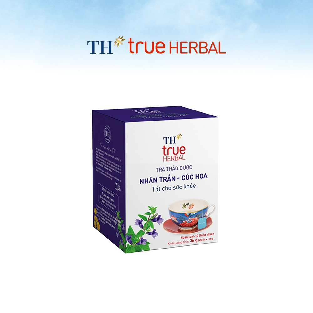 Hộp trà Nhân trần – Cúc hoa TH True Herbal (20 gói)