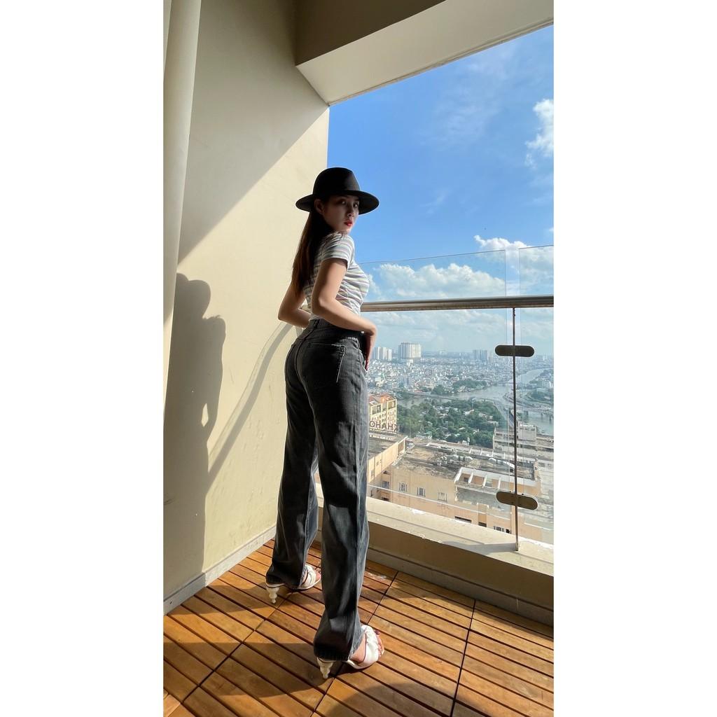 Quần jean ống suông màu xám - HOT- chuẩn dáng 231 XÁM